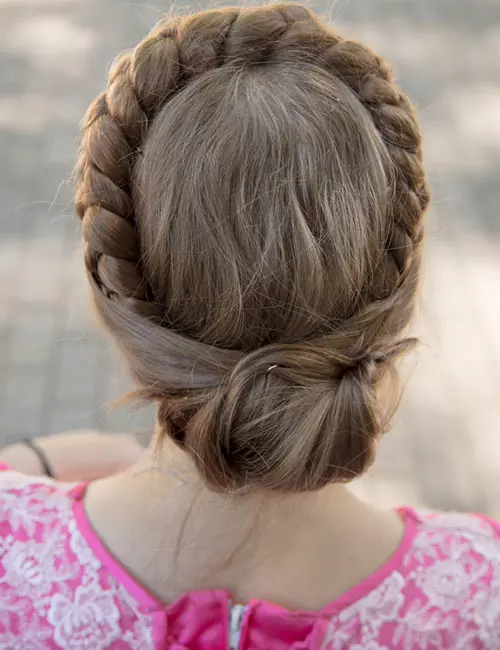 Mid-Back Visual Idea — Crown Braid