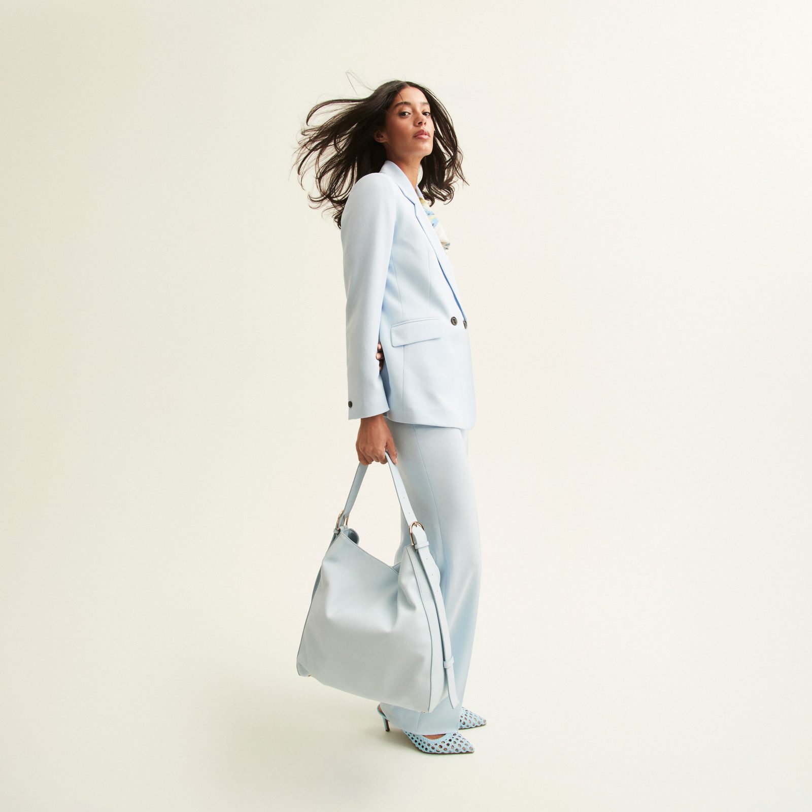 Monochromatic Light Blue Suit for a Clean and Professional Aesthetic Monochromatic Light Blue Suit for a Clean and Professional Aesthetic — Social Worker Outfits
