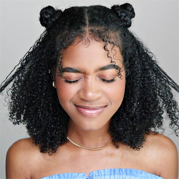 Space Buns With Loose Curls Space Buns With Loose Curls — 4A Hairstyles
