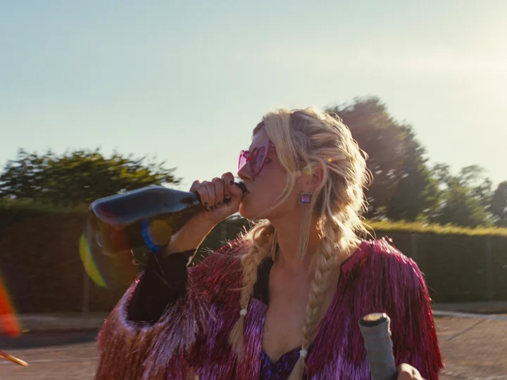 Fringed Jacket with Heart Sunglasses and Statement Earrings — Indie Sleaze Outfits