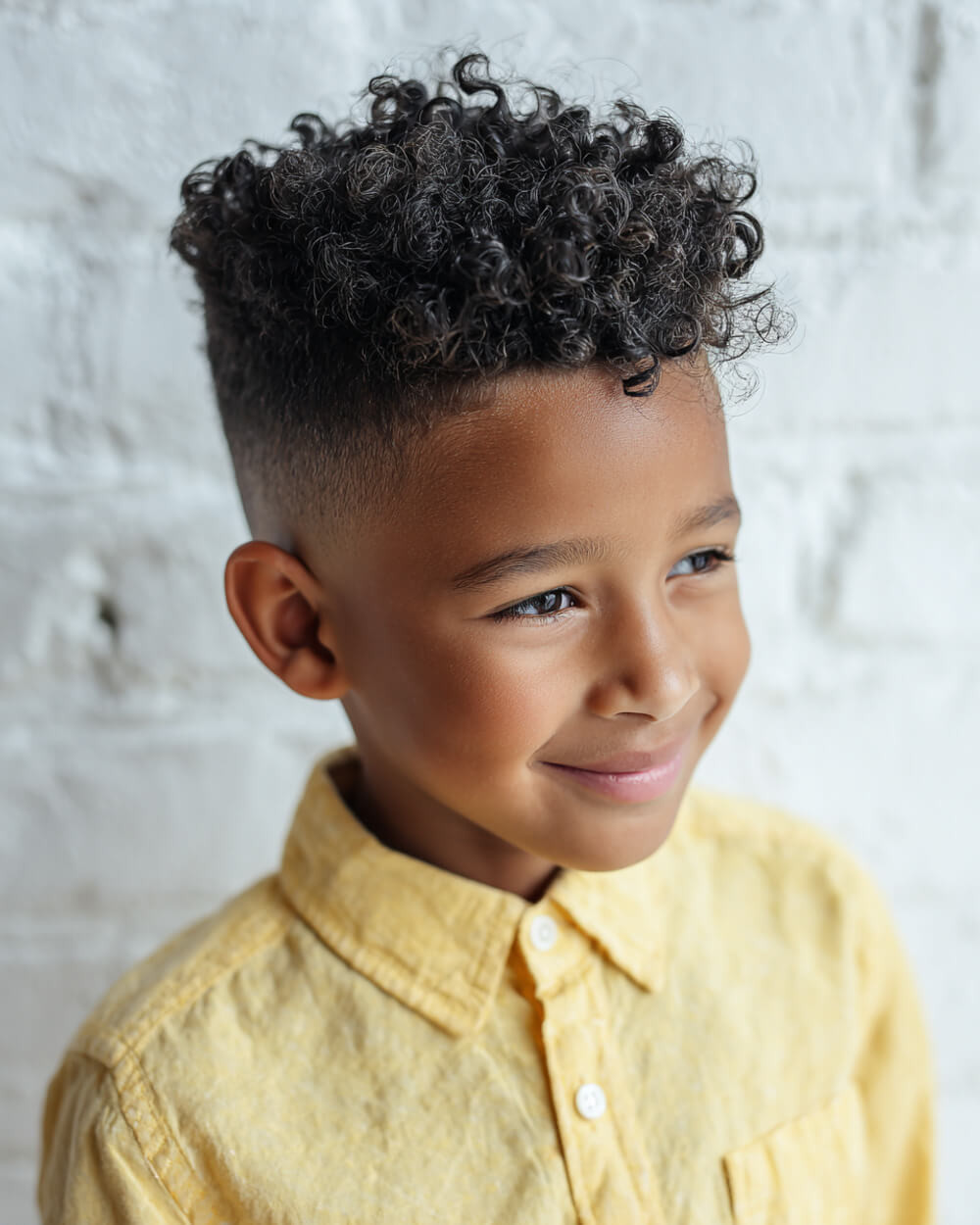High Fade With Voluminous Curly Top — Toddler Boy Haircuts
