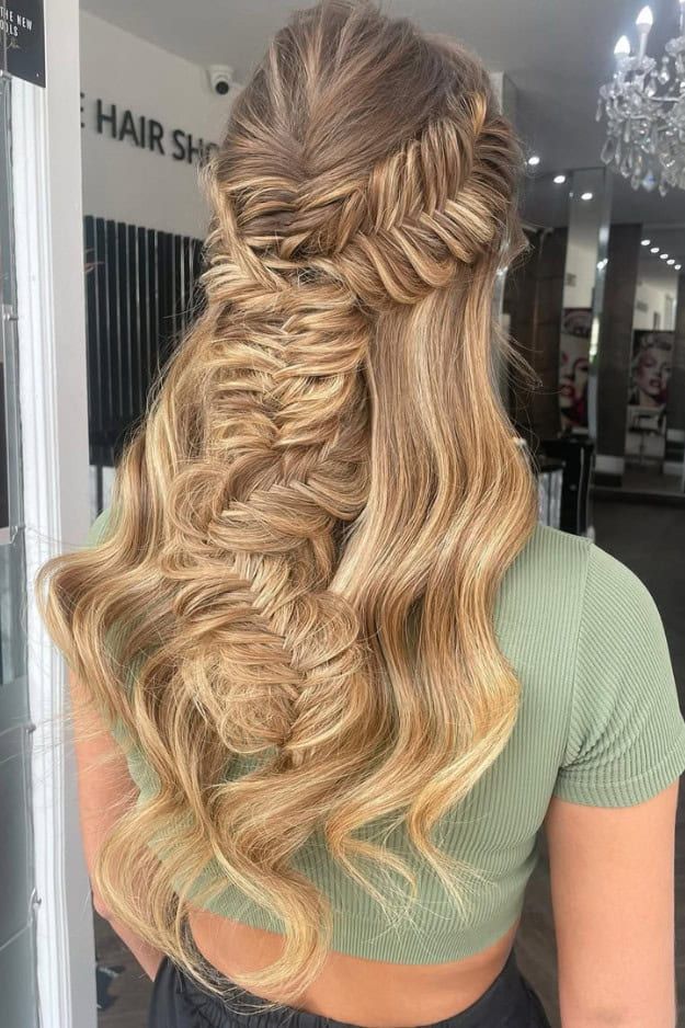 Back View Visual Idea Back View Visual Idea — Half Up Half Down Long Hair