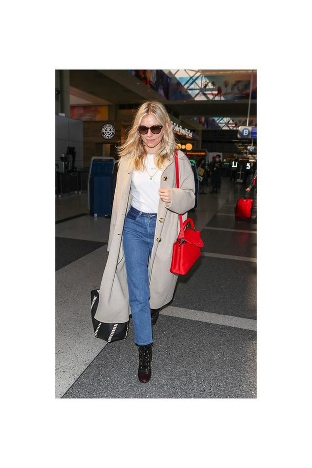 Trench Coat and Jeans for Stylish Airport Travel Trench Coat and Jeans for Stylish Airport Travel — Business Trip Outfits