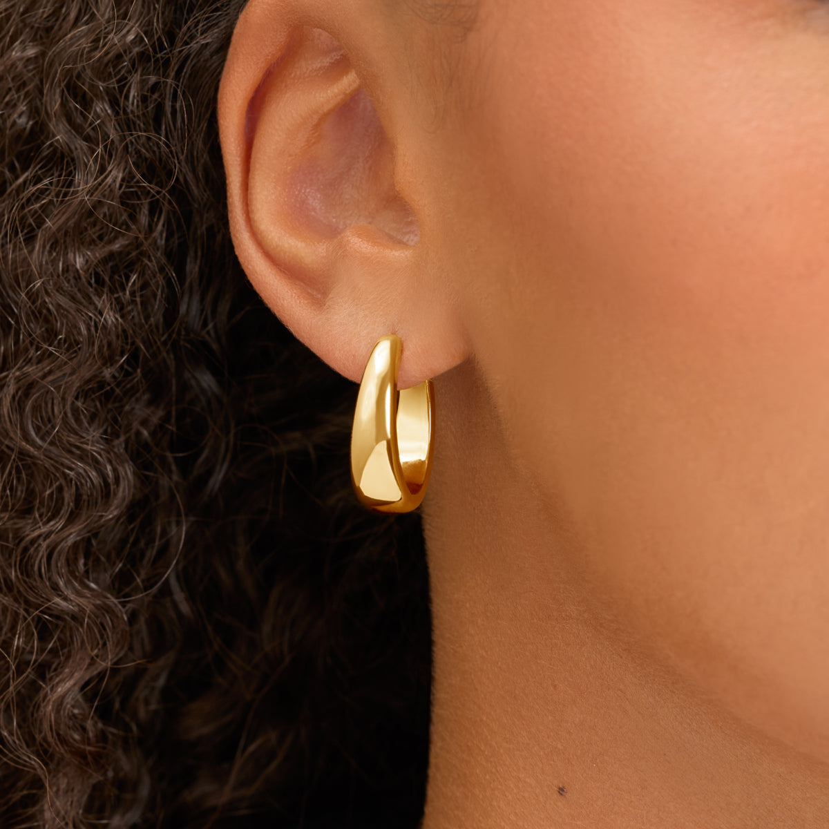 Single Chunky Gold Hoop for a Minimalist Statement — Hoop Earrings