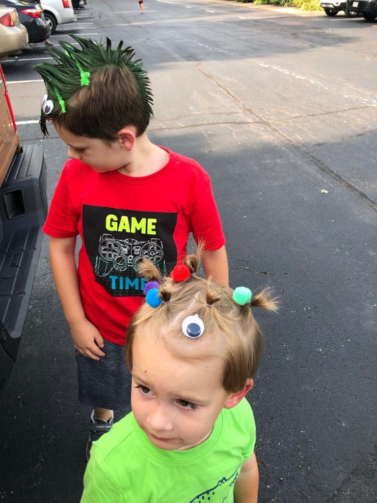 Green Visual Idea — Wacky Hair Day Ideas