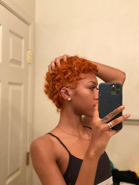 Bright Ginger Pixie Cut Bright Ginger Pixie Cut — Red Hair on Black Women
