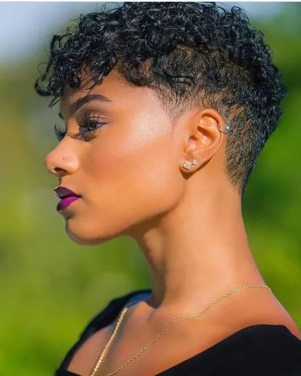 Pixie Cut with Undercut and Textured Bangs — Short Natural Hairstyles