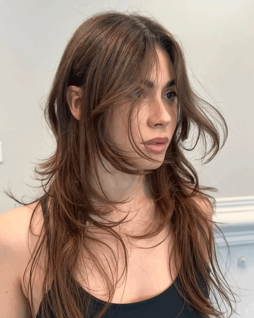 Air-Dried Shag With Textured Layers Air-Dried Shag With Textured Layers — Hush Cut