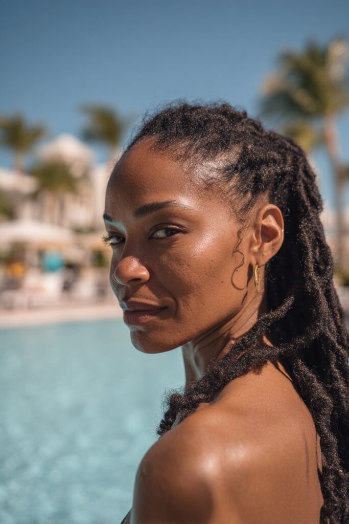 Relaxed Loose Locs — Swim Hairstyles