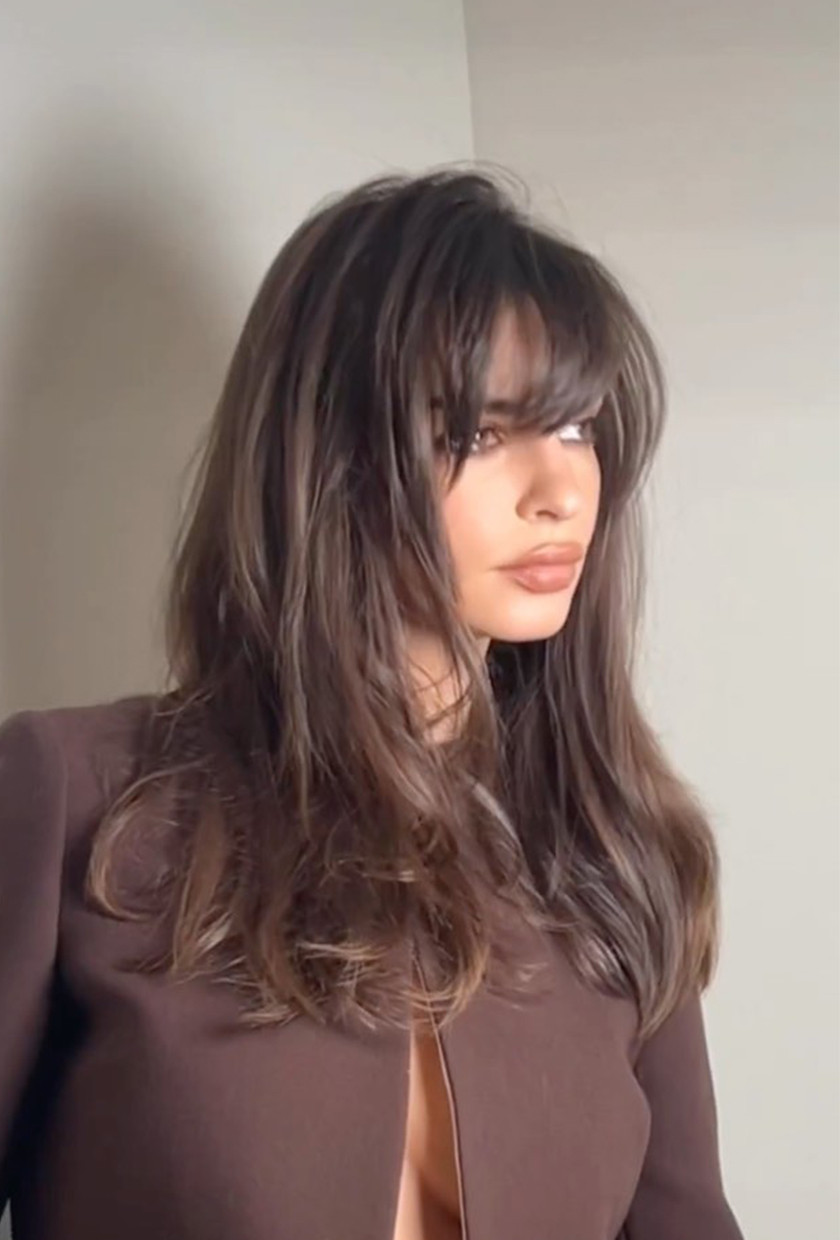 Mid-Back Layered With Side Part Mid-Back Layered With Side Part — Textured Fringe