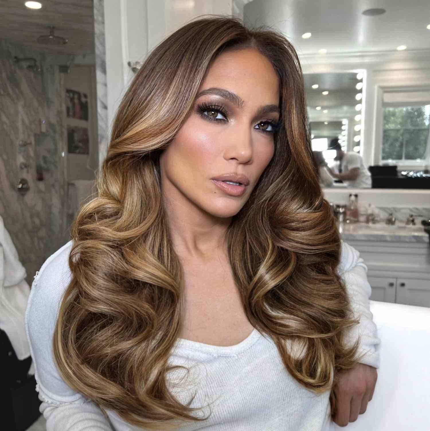No Bangs Visual Idea — Brown and Blonde Hair