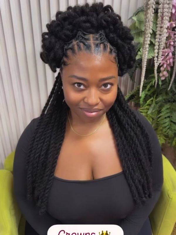 Intricate Braided Side Loc Bun