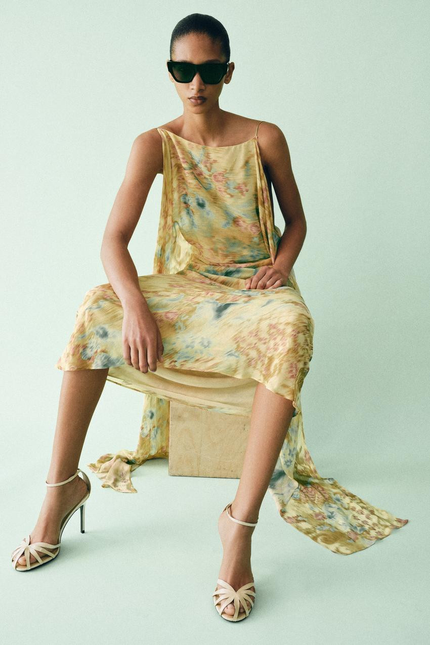 Effortless Summer Style: Cage Heels with a Floral Slip Dress Effortless Summer Style: Cage Heels with a Floral Slip Dress — Strappy Heels Outfits