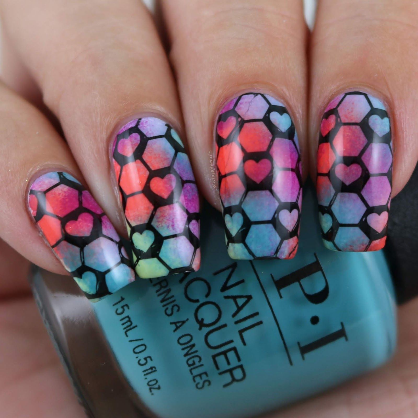Matte With Glossy Black Outlines Visual Idea Matte With Glossy Black Outlines Visual Idea — Soccer Nails
