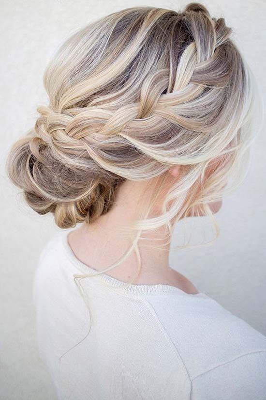 Ash Blonde Braided Updo Ash Blonde Braided Updo — Bridesmaid Hairstyles