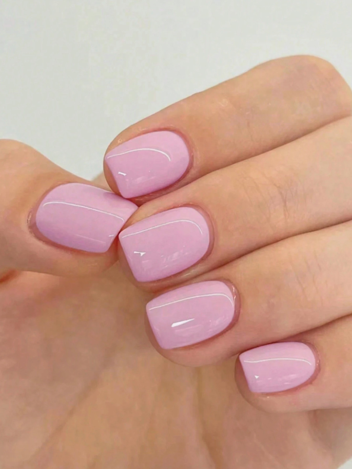 Simple Short Square Light Pink Nails Simple Short Square Light Pink Nails — First Acrylic Nails