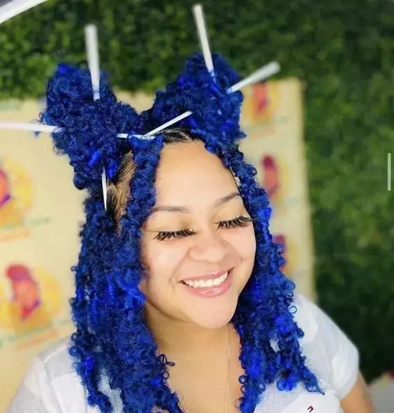 Vibrant Blue Butterfly Locs Bob Vibrant Blue Butterfly Locs Bob