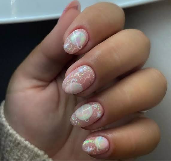 Any Season Visual Idea Any Season Visual Idea — Moon and Stars Nails