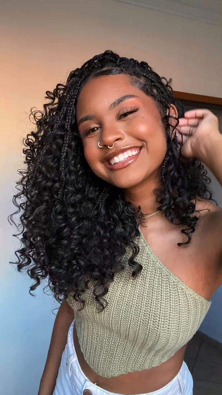 Shoulder-Length Braids With Volume — Boho Braids