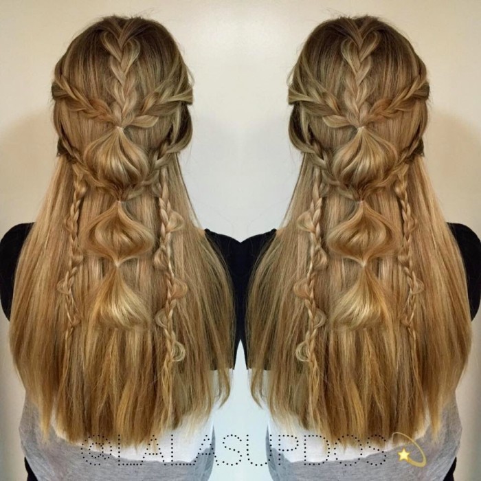 Braided Crown with Ash Blonde Waves — Braid Patterns