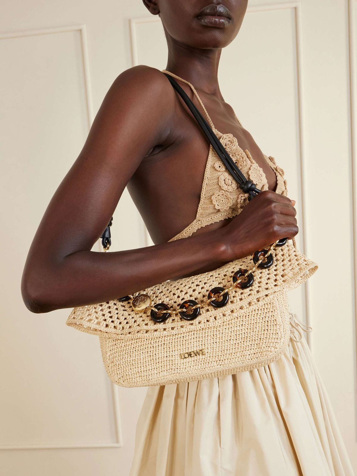 Summer Resort Style with a Raffia Loewe Bag — Loewe Bag Outfits