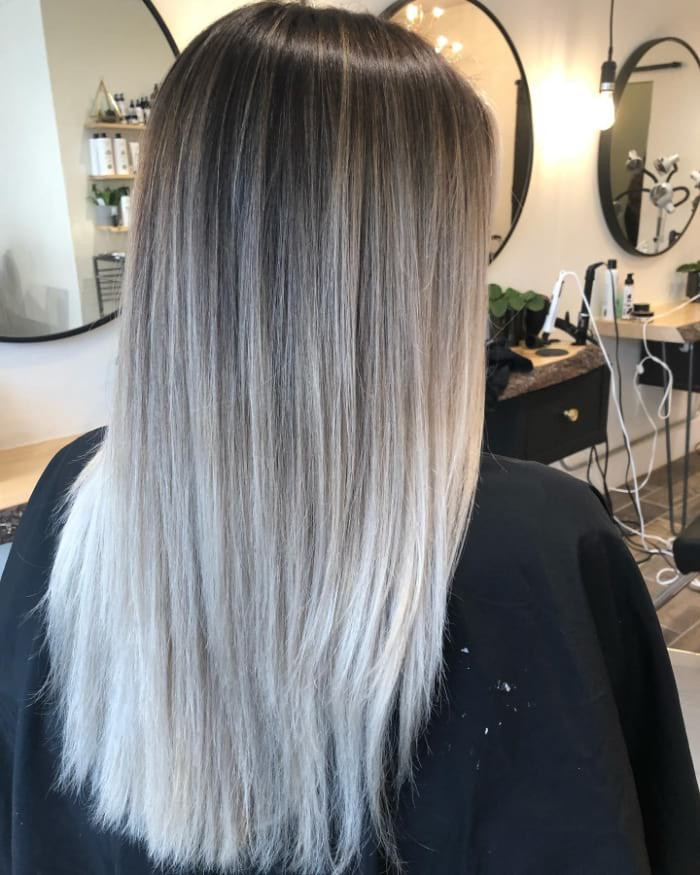 Dramatic Platinum Balayage — Blonde Balayage
