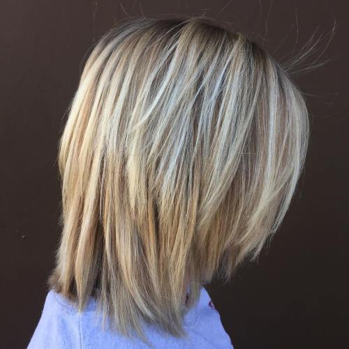 Blonde Long Bob With Choppy Layers