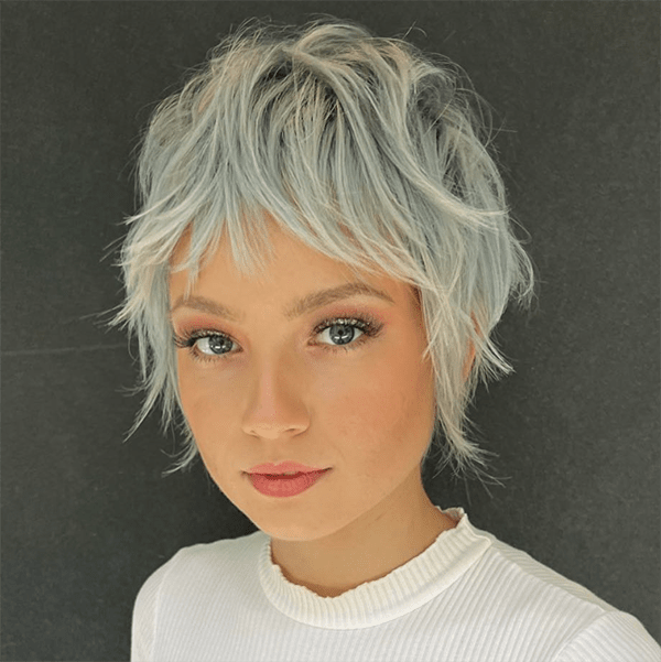 Tousled Light Ash Blonde Bixie Shag Tousled Light Ash Blonde Bixie Shag — Bixie Haircut