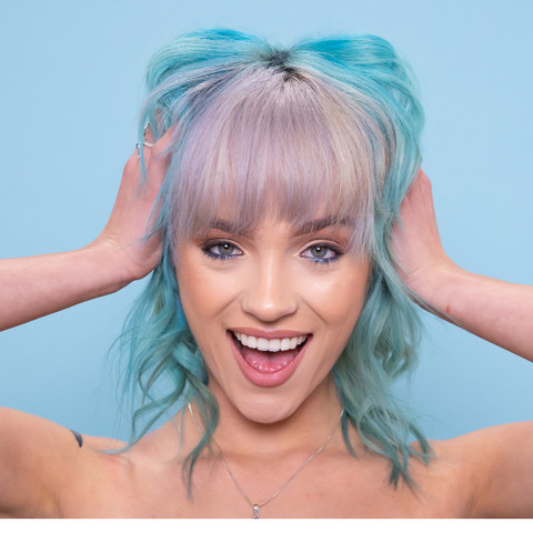 Blue and Purple Blonde Split Blue and Purple Blonde Split — Split Dye Hair