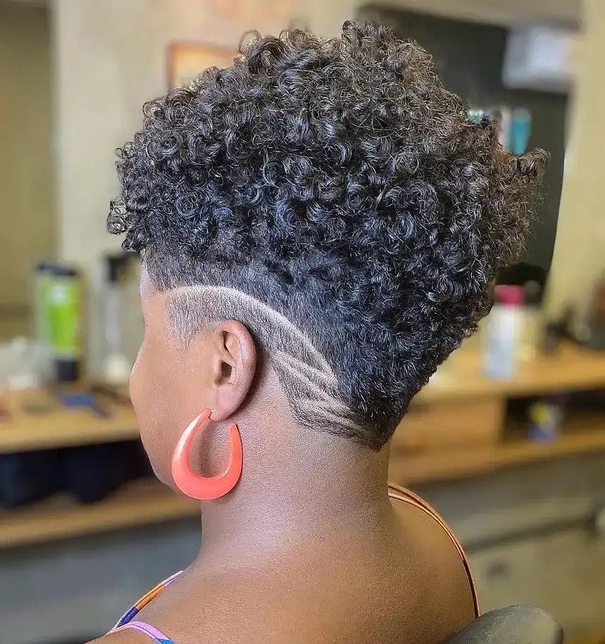 Defined Curls with Clean Taper — Tapered Cut for Black Women