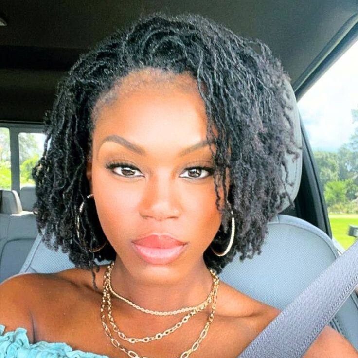 Short Natural Black Locs Short Natural Black Locs — Loc Styles for Work