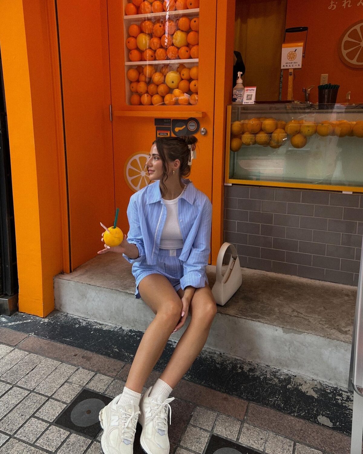 Summer Breeze: New Balance with Stripes and Shorts Summer Breeze: New Balance with Stripes and Shorts — New Balance Outfits
