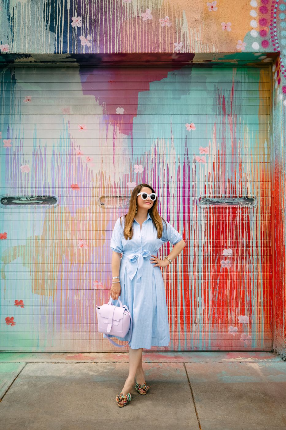 Chambray Shirt Dress and Embellished Sandals Chambray Shirt Dress and Embellished Sandals — Denver Outfits