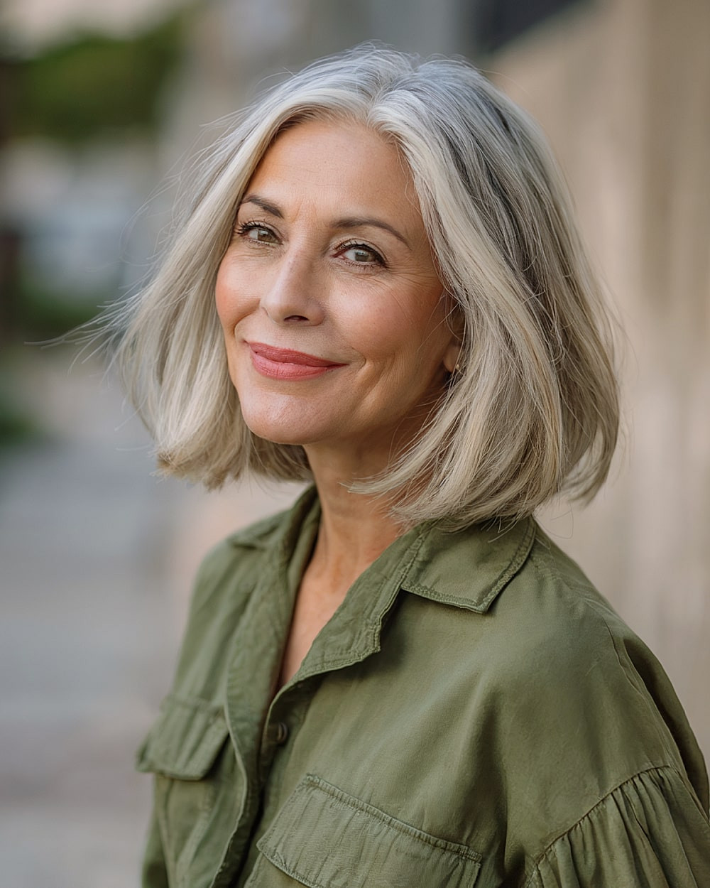 Smooth Long Bob with Blonde and Ash Blonde Lowlights Smooth Long Bob with Blonde and Ash Blonde Lowlights — Lowlights Over 50