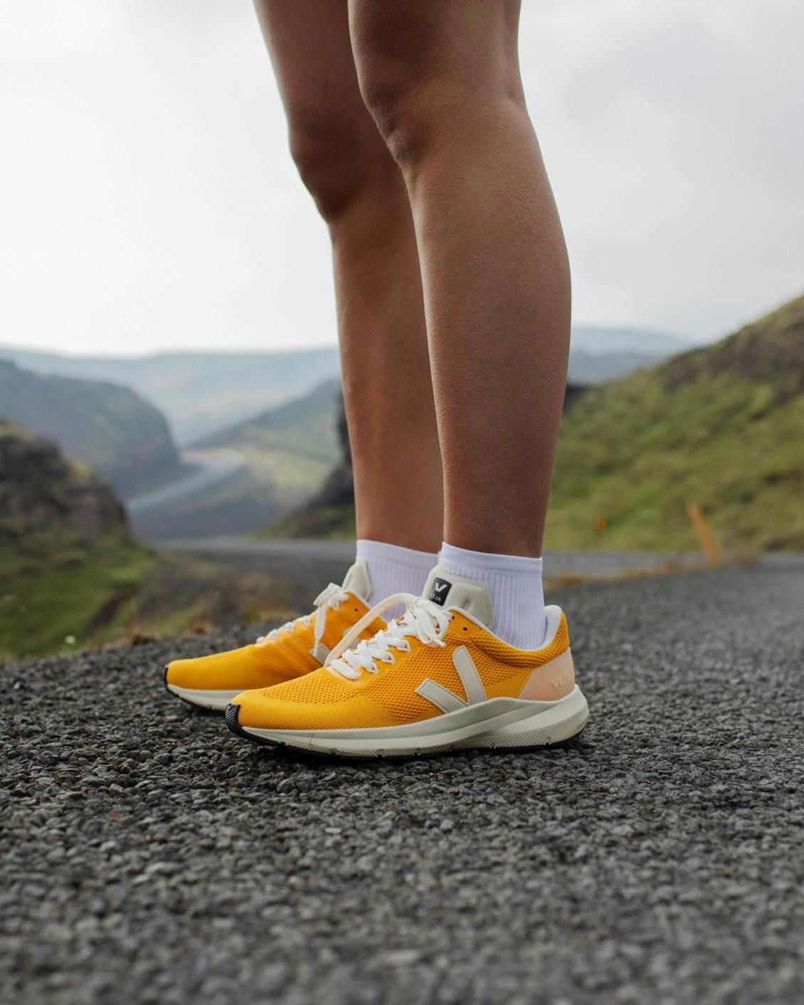 Athletic Style: Yellow Veja Running Sneakers — Veja Outfits