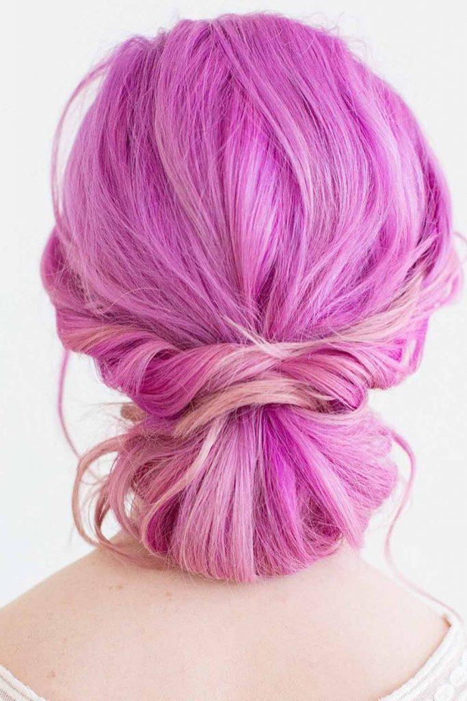 Wavy Blowout With Pink — Bubblegum Pink Hair