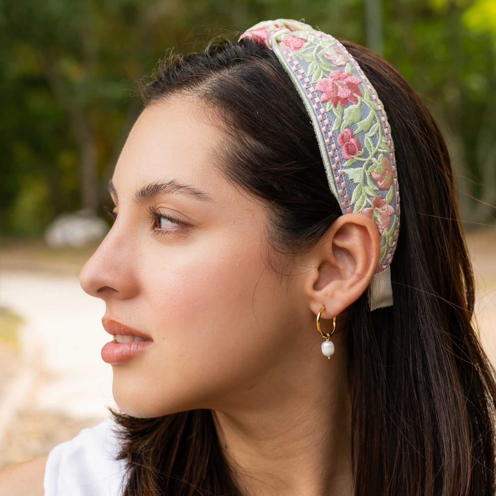Long Layered Hair With Wide Statement Headband — Headband Hairstyles