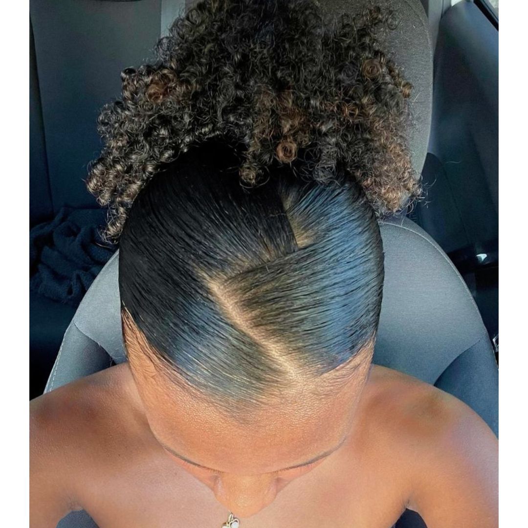 Sleek Puff With Zig-Zag Parting — High Puff