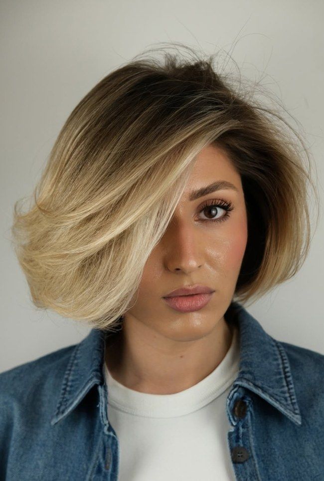 Side Visual Idea Side Visual Idea — Balayage Short Hair