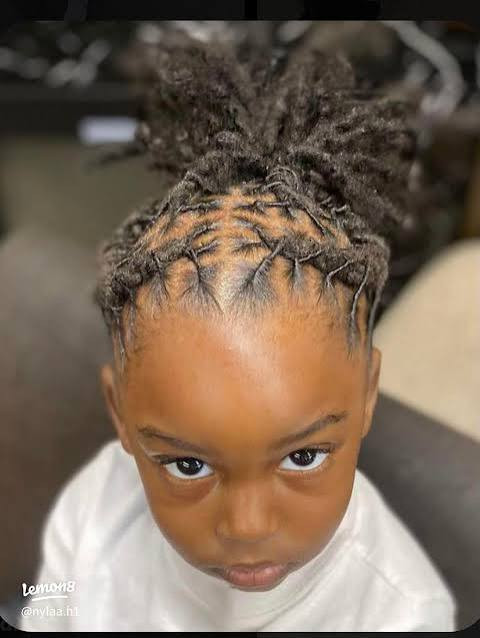 High Ponytail With Coily Locs — Reaching The Shoulders Kids Loc Styles