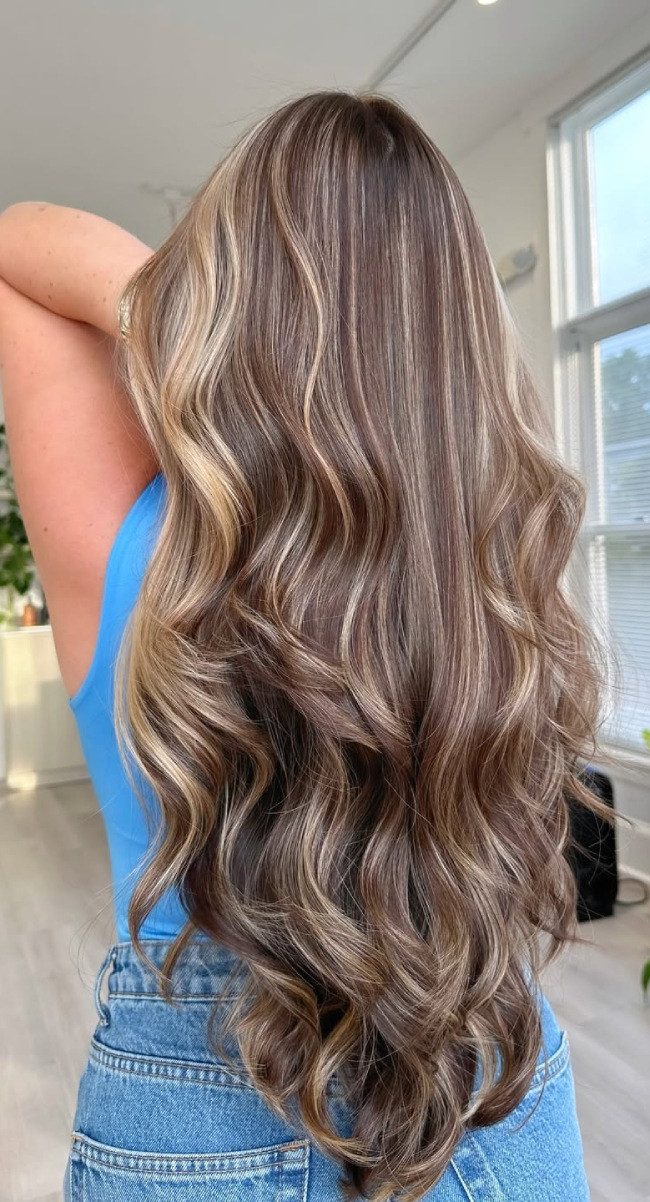 Mushroom Brown Blonde Highlights — Dimensional Brunette