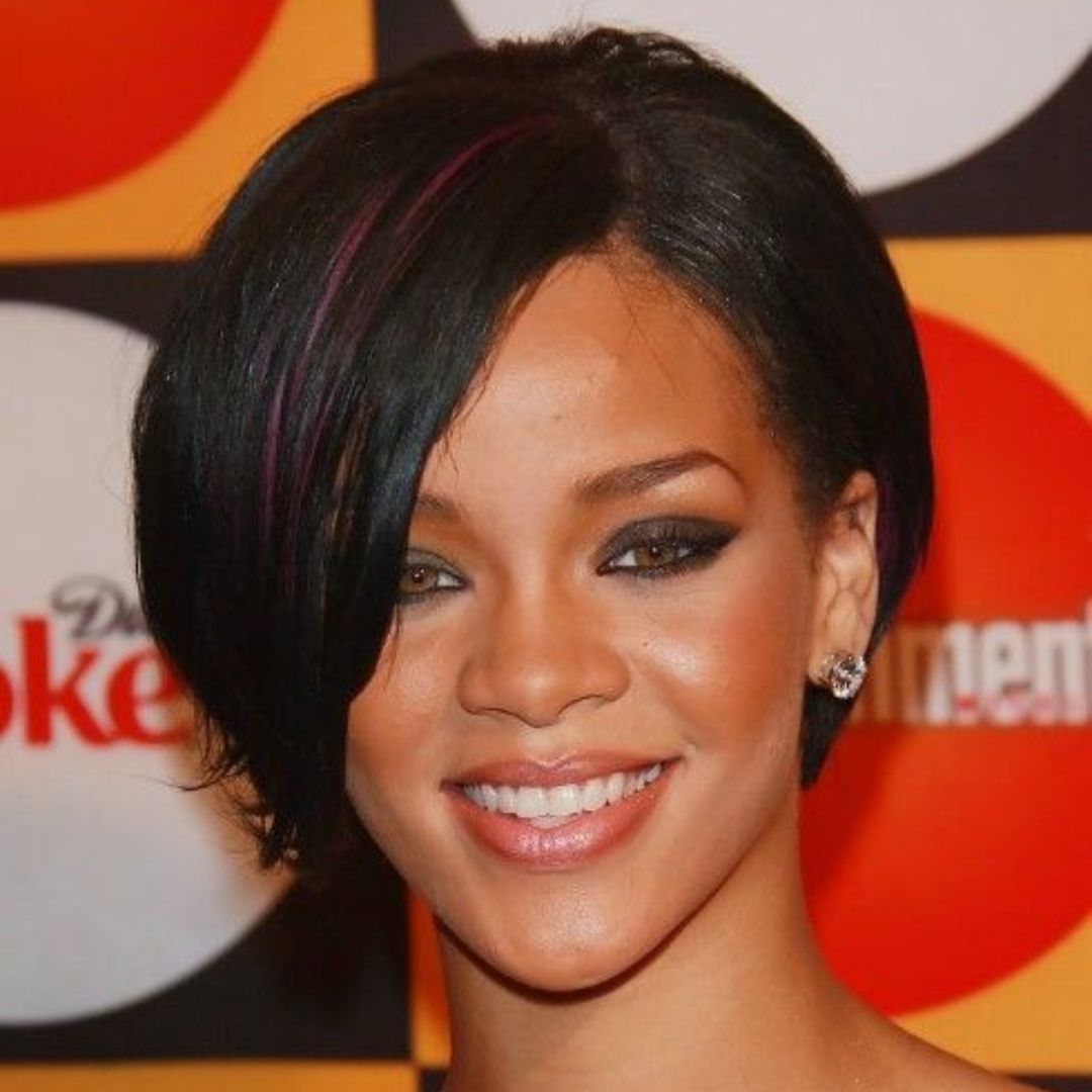 Asymmetrical Bob with Pink Highlights Asymmetrical Bob with Pink Highlights — Hairstyles for Diamond Faces