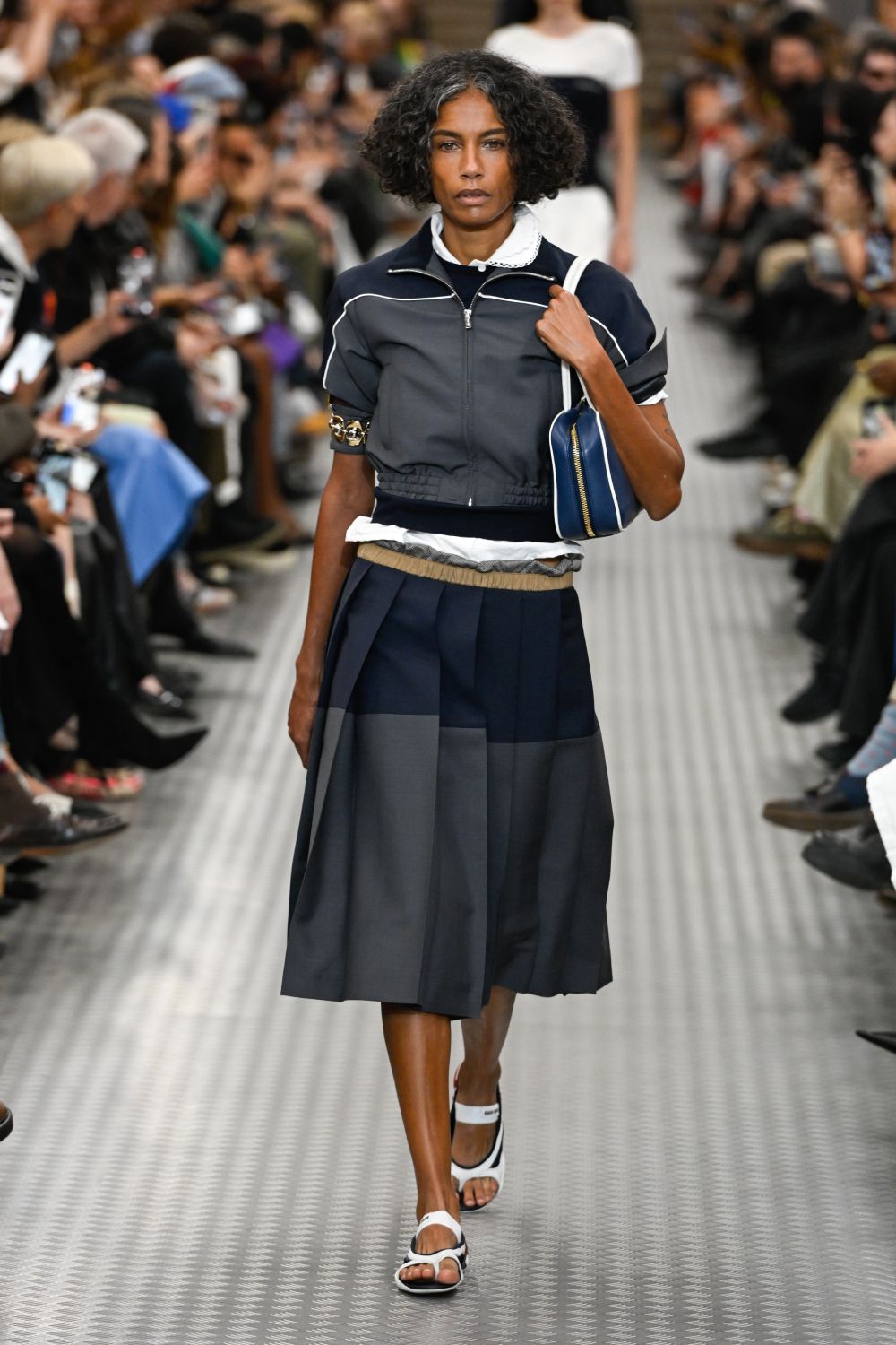 Miu Miu Cropped Jacket and Color-Blocked Skirt — Miu Miu Outfits