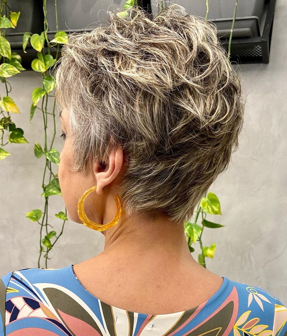 Ear Choppy Blonde Pixie With Texture Ear Choppy Blonde Pixie With Texture — Pixie Cut for Women Over 50