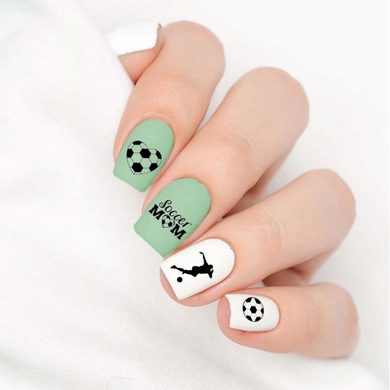 Matte Mint Green Soccer Mom Nails Matte Mint Green Soccer Mom Nails