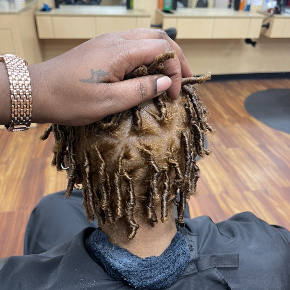 Shoulder Length Starter Locs With Coil Ends