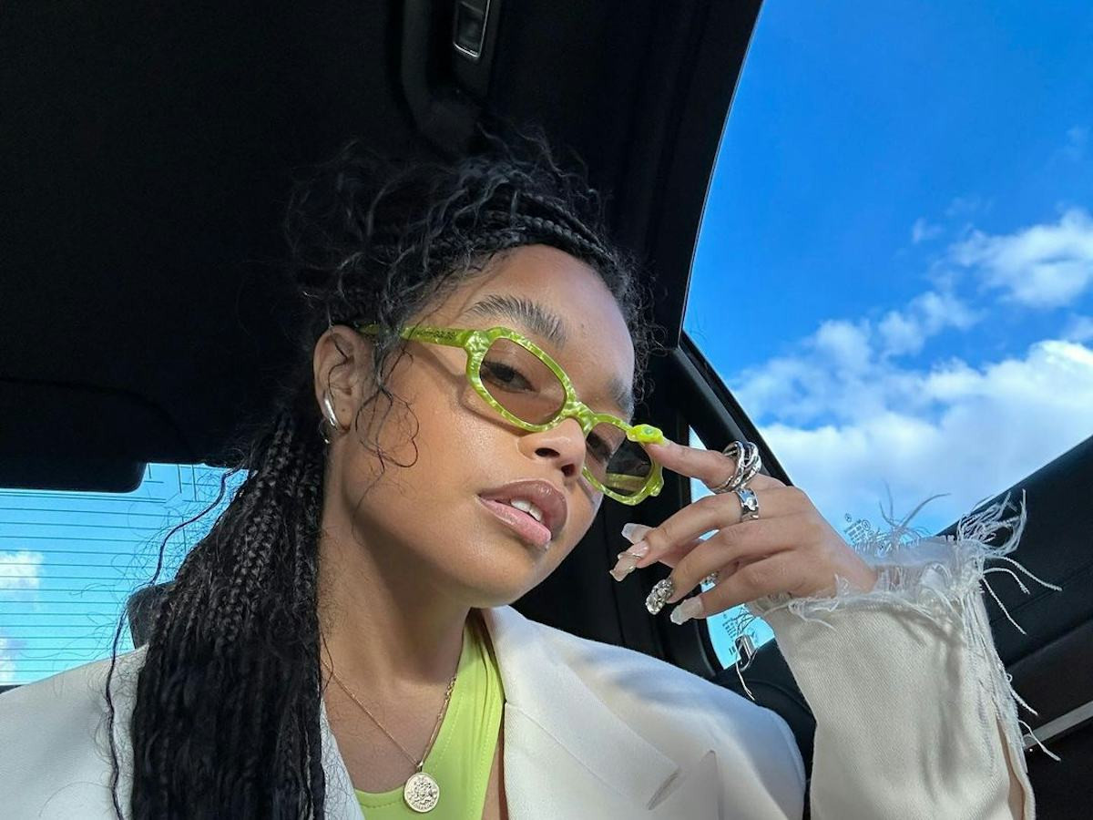 Thick Wavy Knotless Braids Ponytail