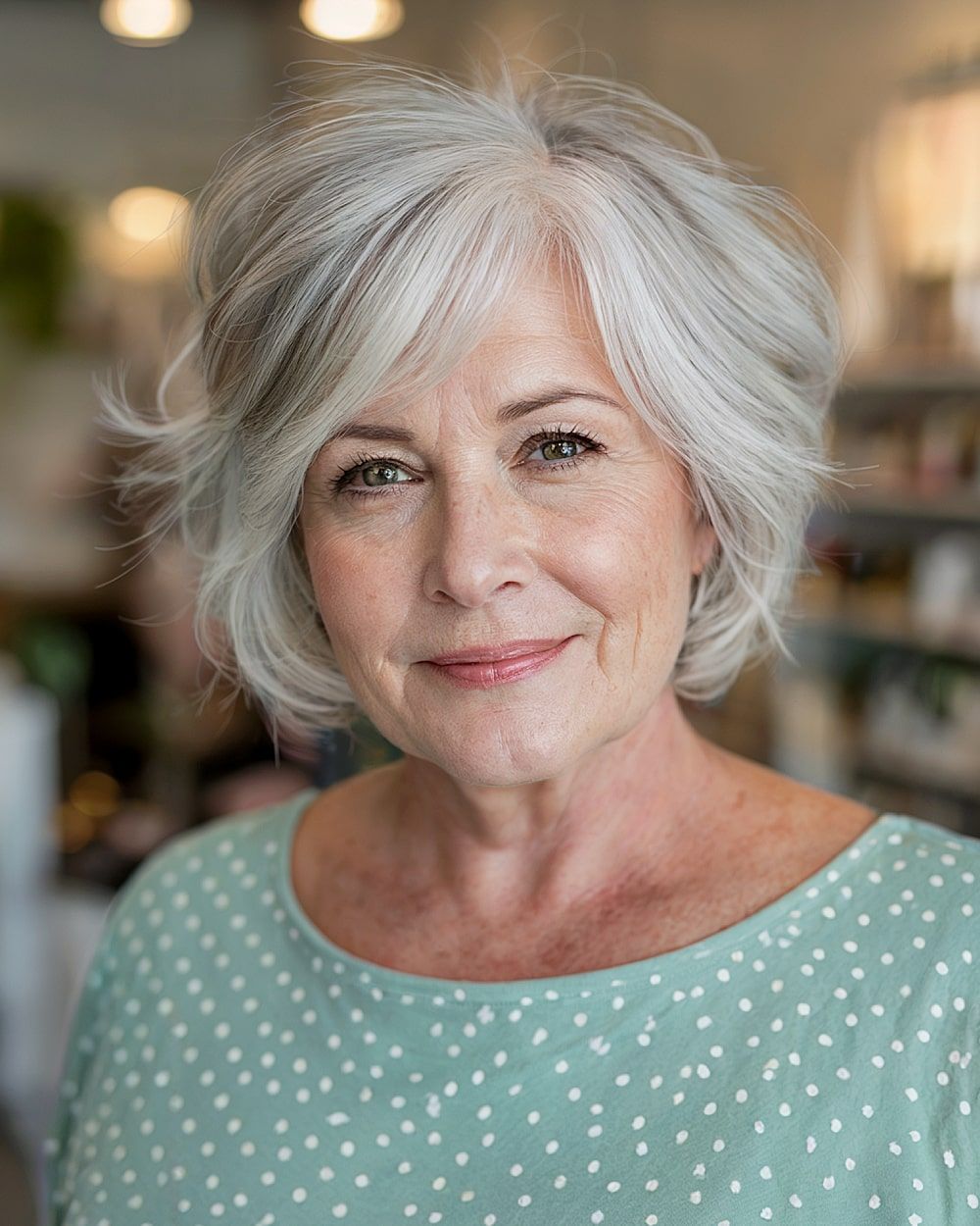 уши Silver-Grey Pixie With Textured Fringe уши Silver-Grey Pixie With Textured Fringe — Hair Color for Women Over 60