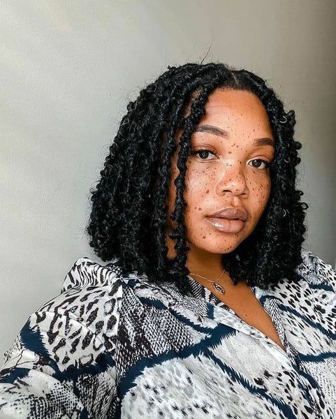 Wavy Butterfly Locs Bob With Side Part Wavy Butterfly Locs Bob With Side Part