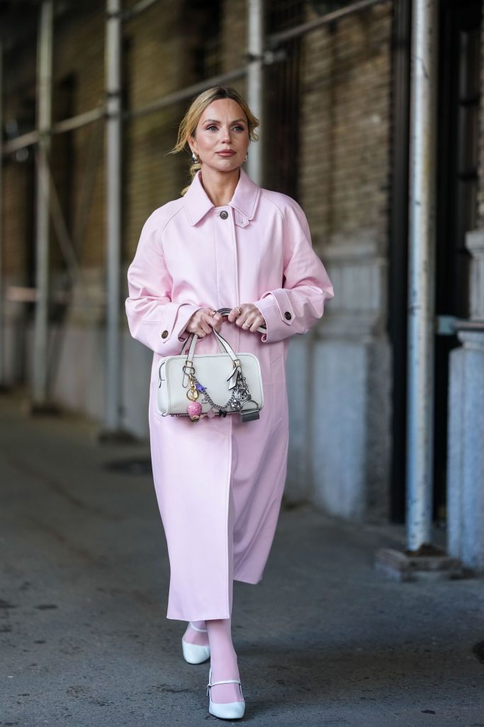Monochromatic Charm: White Mary Janes with Pastel Pink Ensemble Monochromatic Charm: White Mary Janes with Pastel Pink Ensemble — Mary Jane Outfits